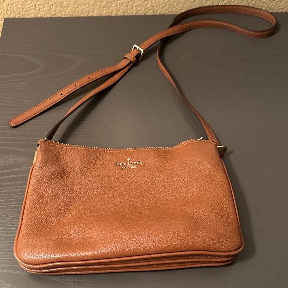 Kate Spade Tan Leather Crossbody Bag